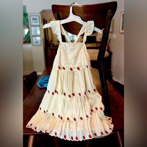 Hanna Andersson tiered flowy strawberry dress, size 7